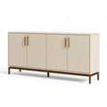 Buffet de rangement 180 x 45 x 90 cm beige en bois d ingénierie style contemporain