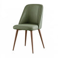 Chaise de salle à manger 48 x 56 x 86 cm en similicuir vert style contemporain