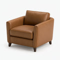 Fauteuil 85 x 82 x 84 cm en similicuir marron style contemporain
