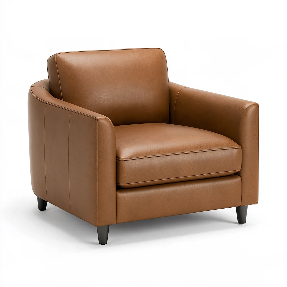 Fauteuil 85 x 82 x 84 cm aspect cuir camel style contemporain